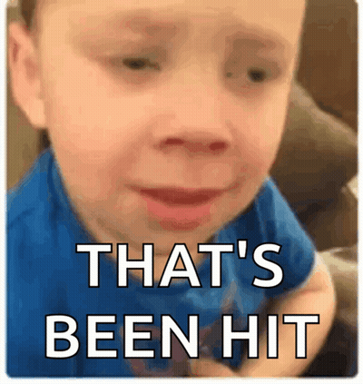 Little Boy Crying Hit On Bottom GIF