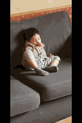 Little Boy Falling Asleep GIF