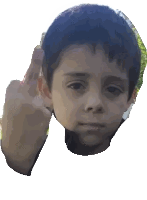 Little Boy Giving Middle Finger Sticker