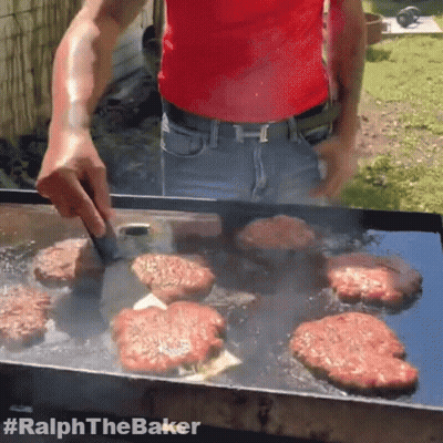 Little Boy In Chef Hat And Apron Saying BBQ GIF