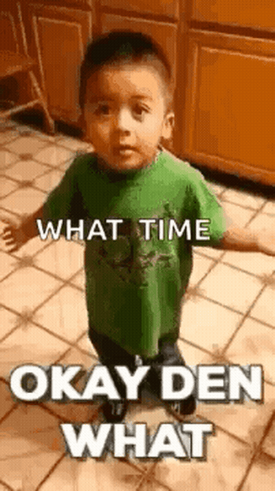 Little Boy In Green Shirt In Kitchen GIF