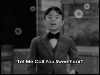 Little Boy In Suit And Bow Tie Says Let Me Call You Sweetheart GIF