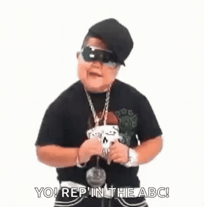 Little Boy In Sunglasses Hat Necklace Microphone GIF