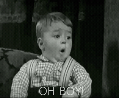 Little Boy Making Funny Face Oh Boy GIF
