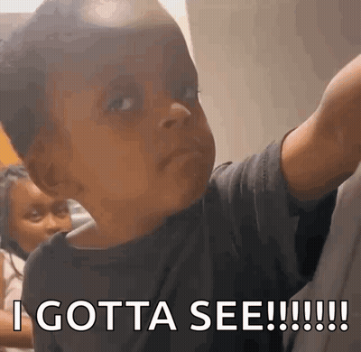 Little Boy Making Funny Face Saying I Gotta See GIF