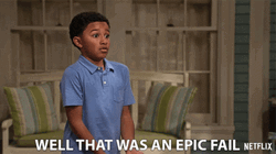 Little Boy Says That Was An Epic Fail GIF