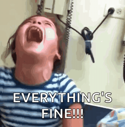 Little Boy Screaming Everything's Fine GIF