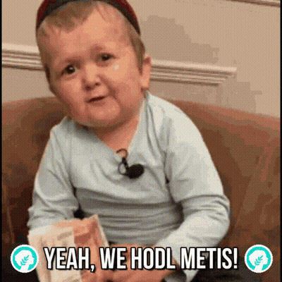 Little Boy Sitting On Couch Holding Bag Of Money Says Yeah We Hodl Metis GIF