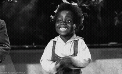 Little Boy Smiling With Hands In Air GIF