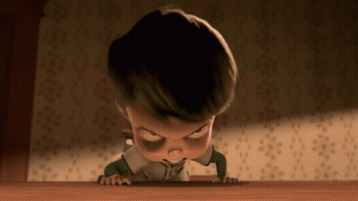 Little Boy With Black Eye Crawling On Wooden Floor GIF