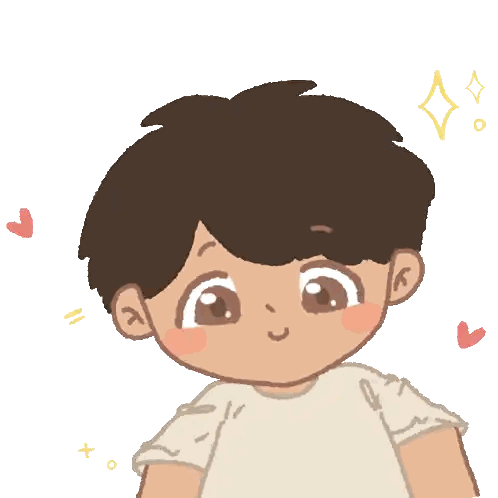 Little Boy With Brown Hair Sticker