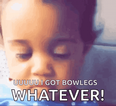 Little Boy With Closed Eyes And Bowllegs Quote GIF