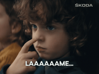 Little Boy With Finger In Nose Saying Laaaaame GIF