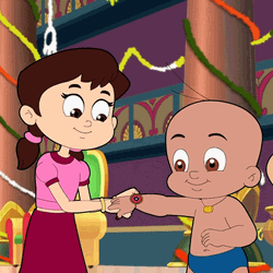 Little Brother Proudly Wore Rakhi GIF