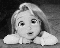 Little Elsa Looking Out Blinking Her Eyes GIF