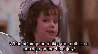 Little Fairy Girl Singing While Holding Popsicle GIF