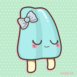Little Girl Adorable Cartoon Popsicle GIF