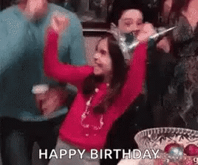 Little Girl Celebrating Birthday With Arms Up GIF