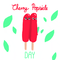 Little Girl Cherry Popsicle Day GIF