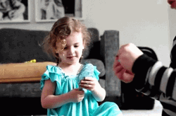 Little Girl Combing Her Hair Getting Ready GIF