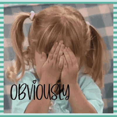 Little Girl Covering Face With Hands Obviously GIF