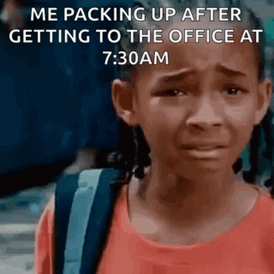 Little Girl Crying Getting Ready For Office GIF