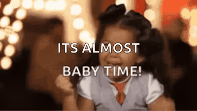 Little Girl Crying It's Almost Baby Time GIF