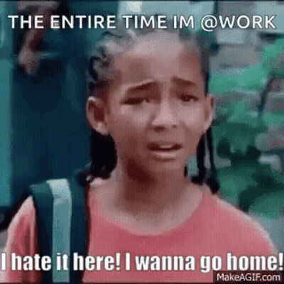 Little Girl Crying With Backpack GIF