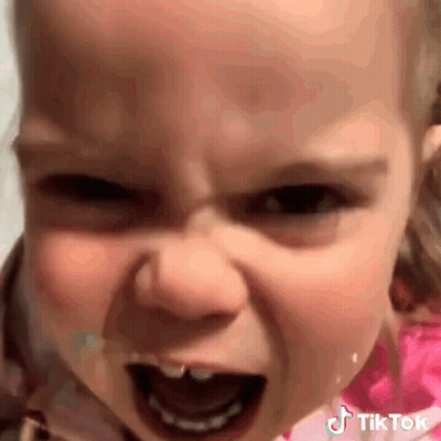 Little Girl Crying With Open Mouth GIF