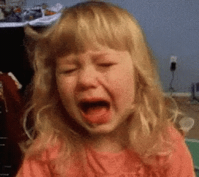 Little Girl Crying With Tongue Hanging Out GIF