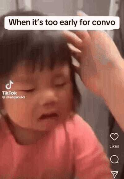 Little Girl Crying Woman Holds Hair GIF