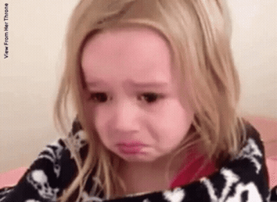Little Girl Crying Wrapped In Blanket GIF