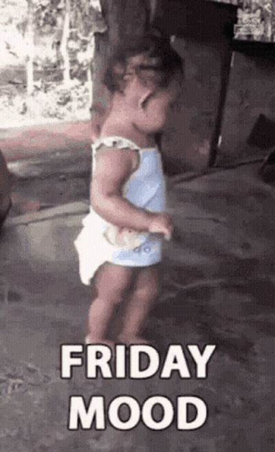 Little Girl Dancing Friday Mood GIF