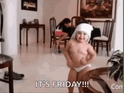Little Girl Dancing It's Friday GIF