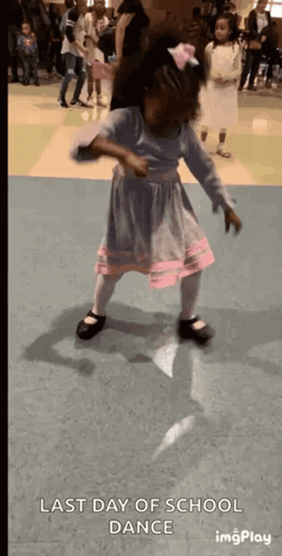Little Girl Dancing Last Day Of School Dance GIF