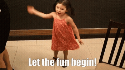Little Girl Dancing Let The Fun Begin GIF