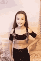 Little Girl Doing Belly Dance GIF