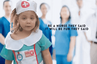 Little Girl Dressed As Nurse Be A Nurse GIF