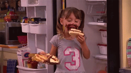 Little Girl Eating Cake GIF