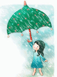 Little Girl Enjoying Rain