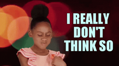 Little Girl Eyes Closed Saying I Really Don't Think So GIF