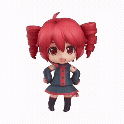 Little Girl Figurine With Red Hair GIF