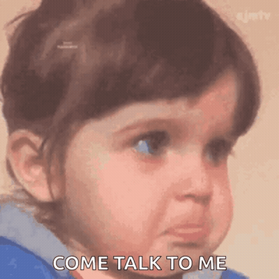 Little Girl Funny Face Saying Come Talk To Me GIF