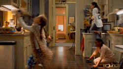 Little Girl Hair Spray Bottle GIF