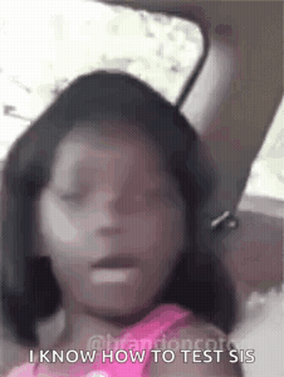 Little Girl In Car Eyes Closed Funny Face GIF