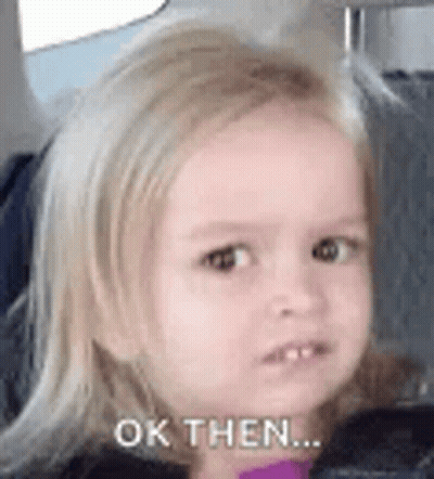 Little Girl In Car Seat Saying Ok Then GIF