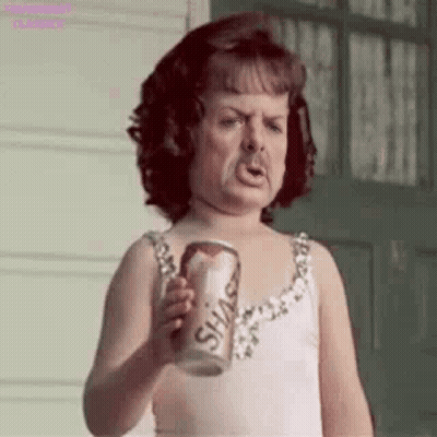Little Girl In Dress Holding Soda Can GIF