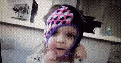 Little Girl In Pink And Blue Hat GIF