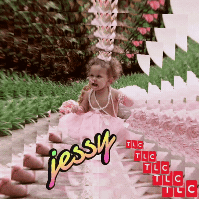 Little Girl In Pink Dress Named Jessy GIF
