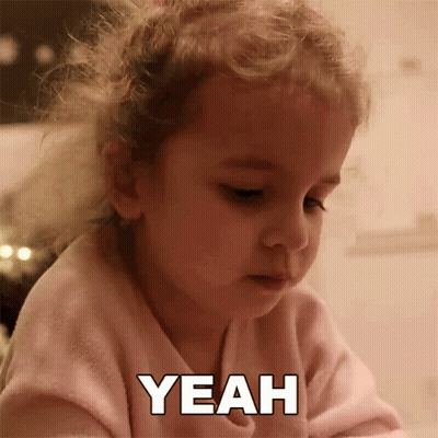 Little Girl In Pink Robe Making Face GIF